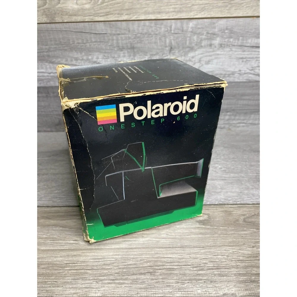 Vintage Polaroid One Step 600 Instant Film Camera w/ Box & Manual